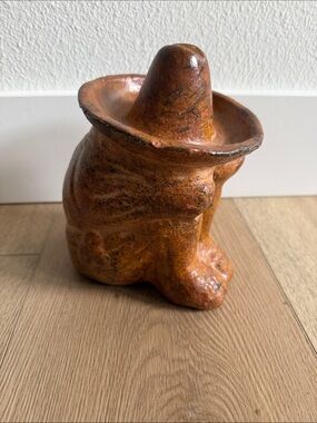Vintage Handmade Terracotta Sleeping Campesino 7.5” tall